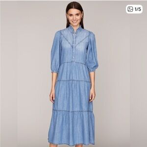 ba&sh Blue Long Sleeve Dress